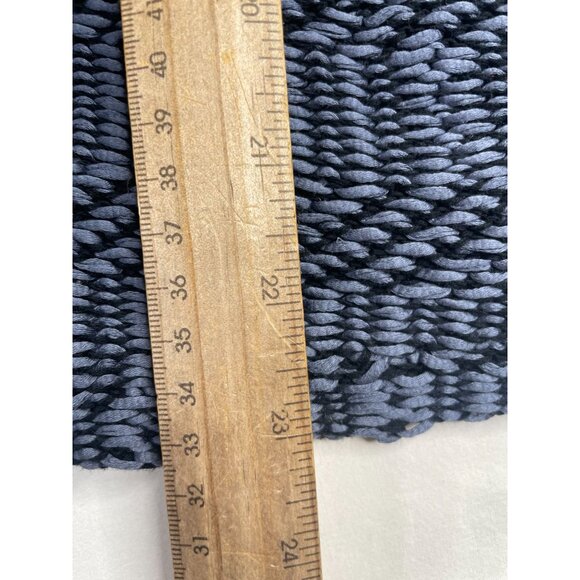 New Loft Asymmetrical Zip Knit Sweater size Medium Blue - Picture 8 of 8